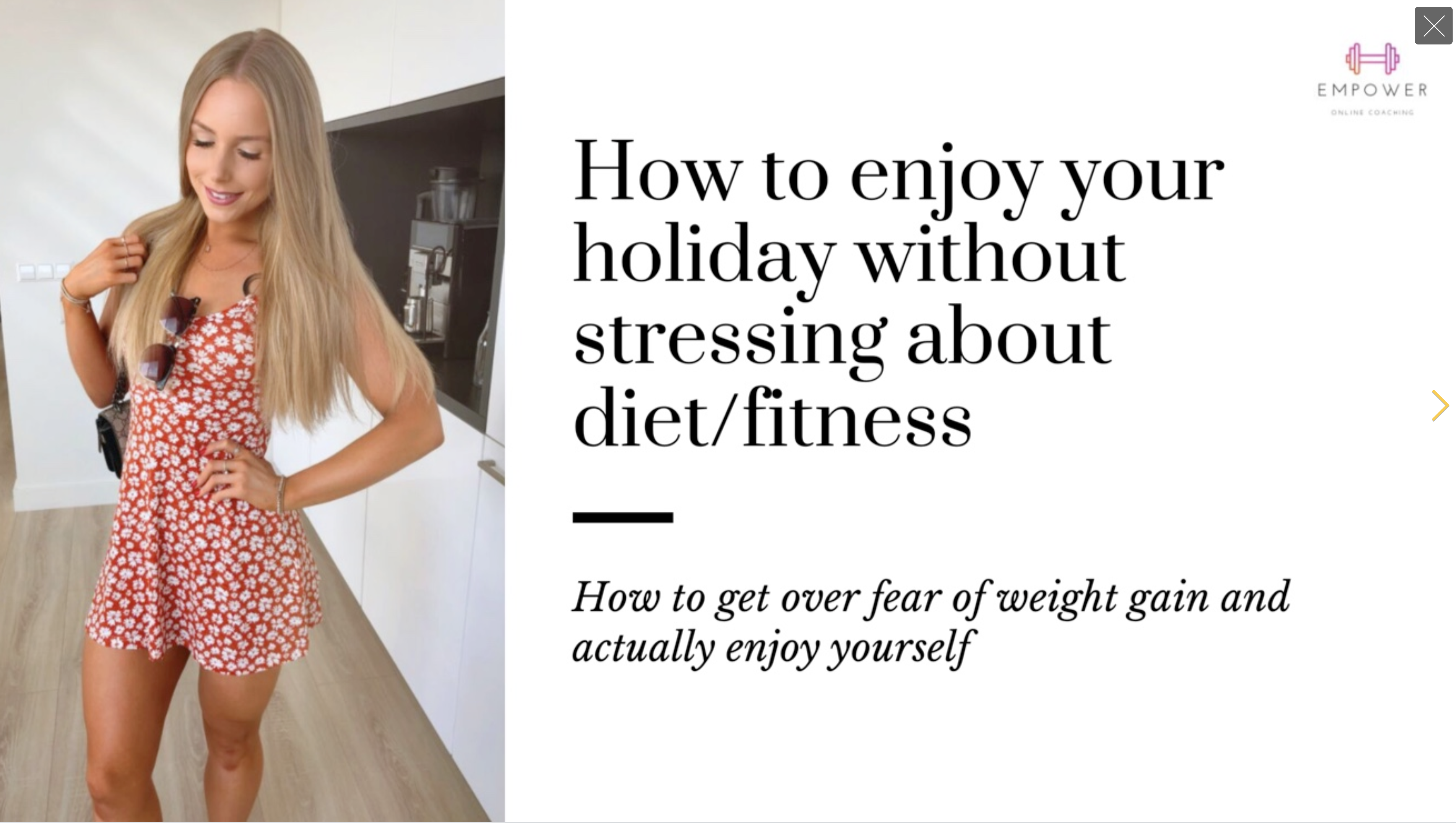 How To Enjoy Your Holiday And Have A Well Deserved Break From Dieting And Working Out Emma Doherty