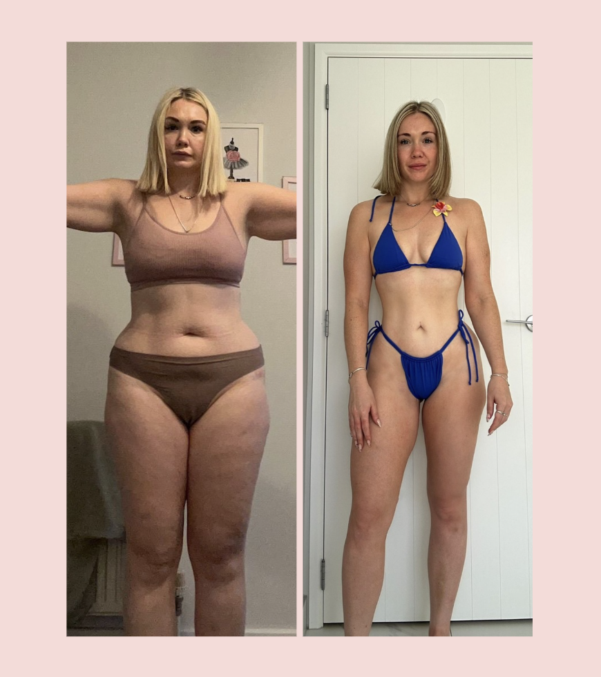 Jess before and after her Empower transformation
