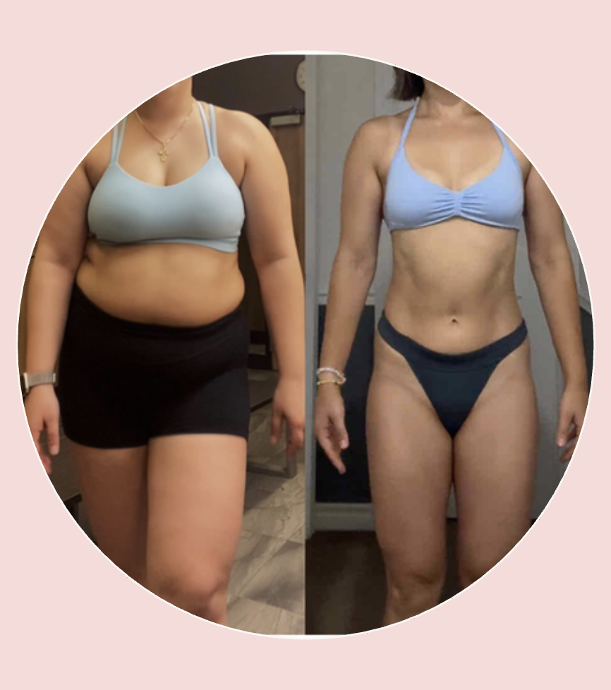 Sheena before and after her Empower transformation